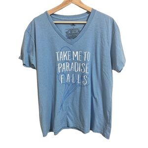 Disney Take Me to Paradise Falls V-Neck Tee  
Size XXL Casual Lightweight Vacay